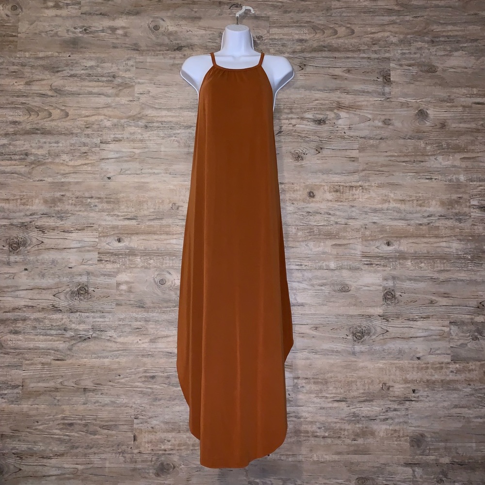 Burnt orange maxi dress